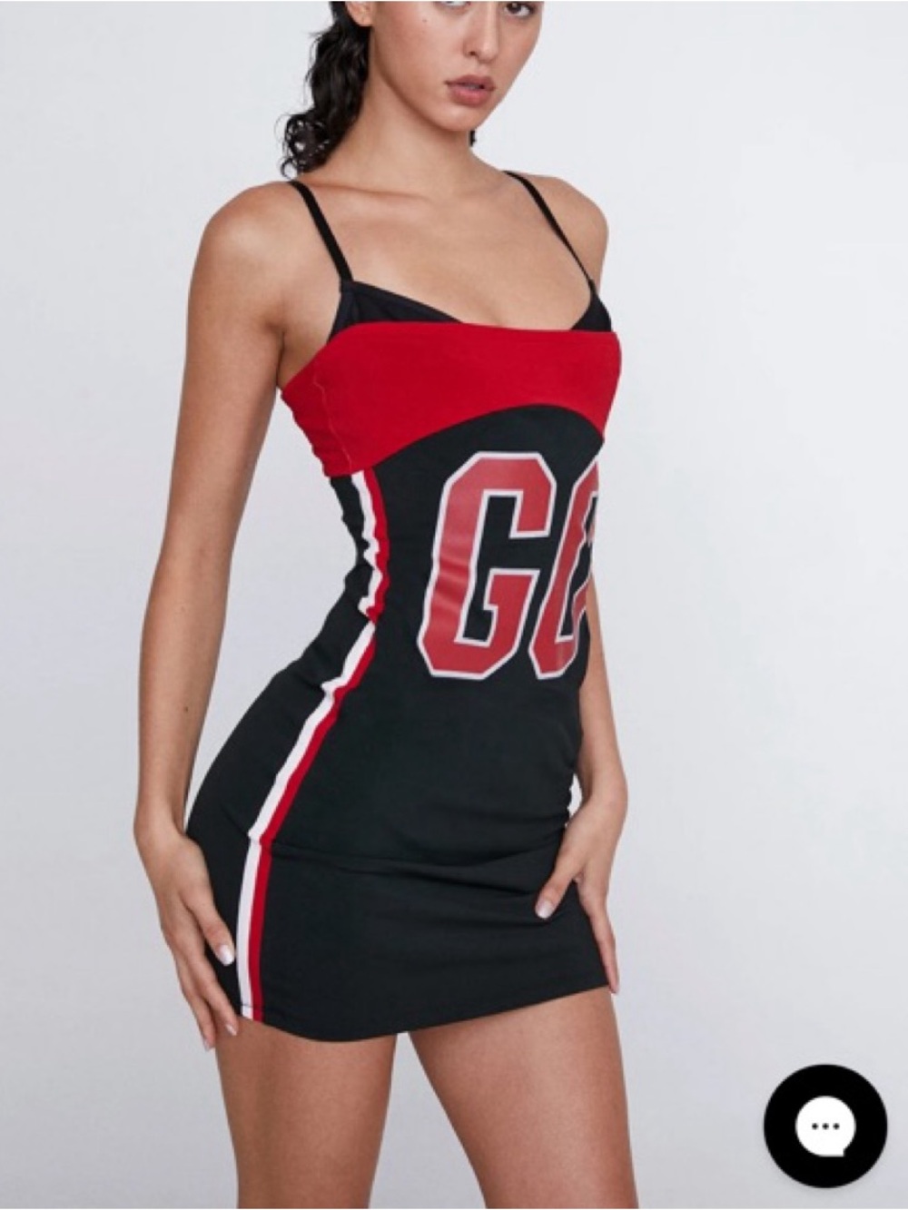 Miaou Black and Red 'GG' Mini Dress